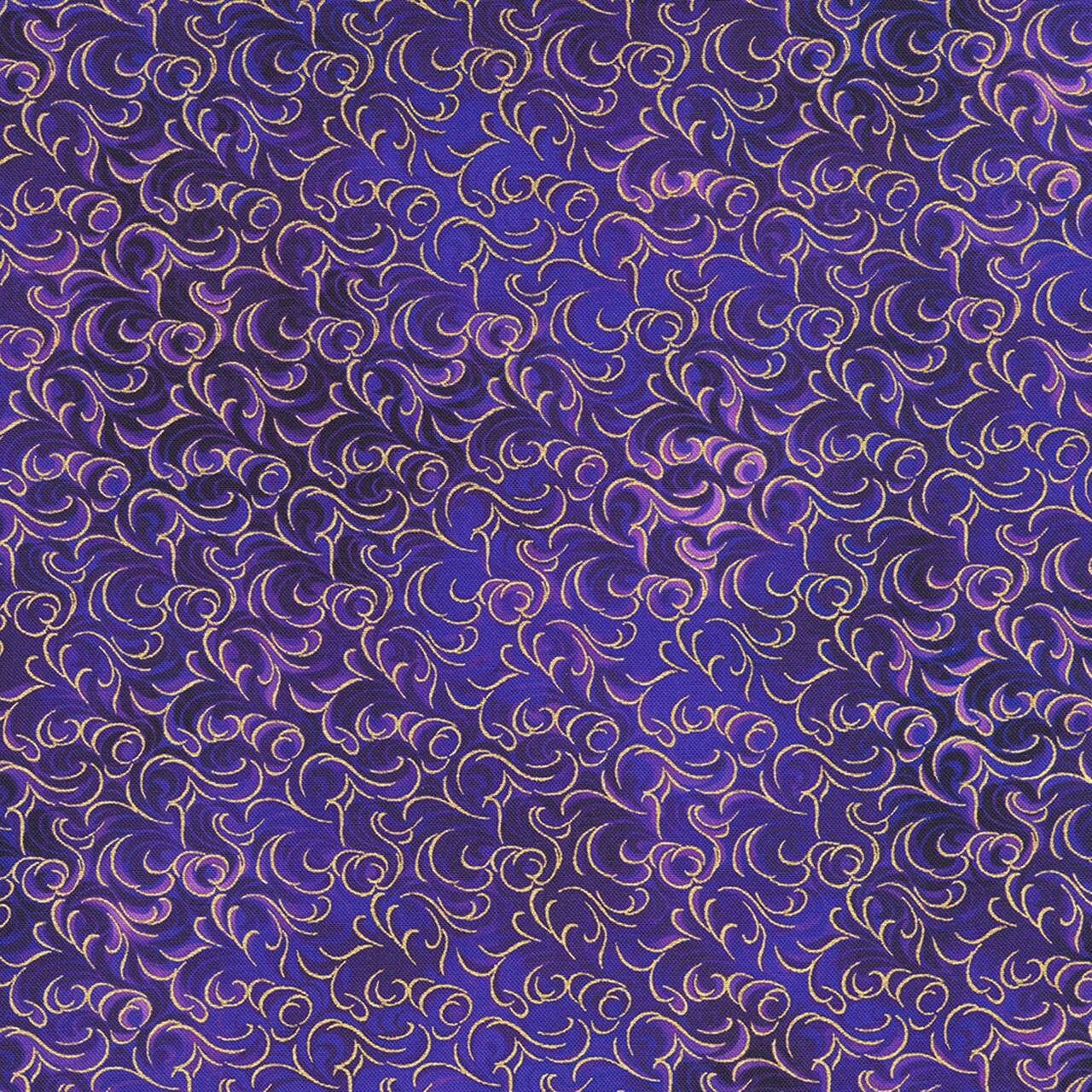 Fabric Robert Kaufman Iris Swirls Mixed Metallics by the Quarter Yard 23067-17